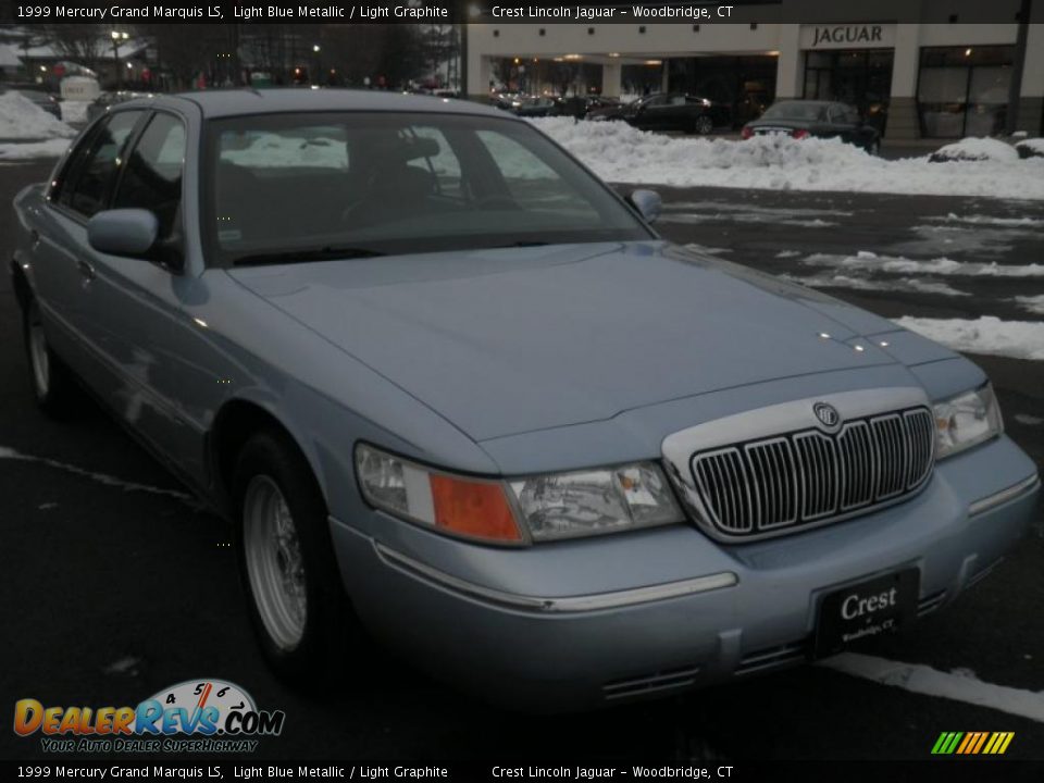 1999 Mercury Grand Marquis LS Light Blue Metallic / Light Graphite Photo #3