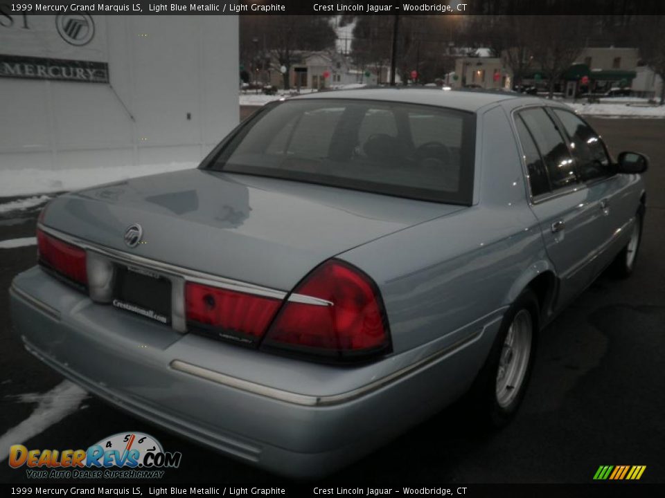 1999 Mercury Grand Marquis LS Light Blue Metallic / Light Graphite Photo #4