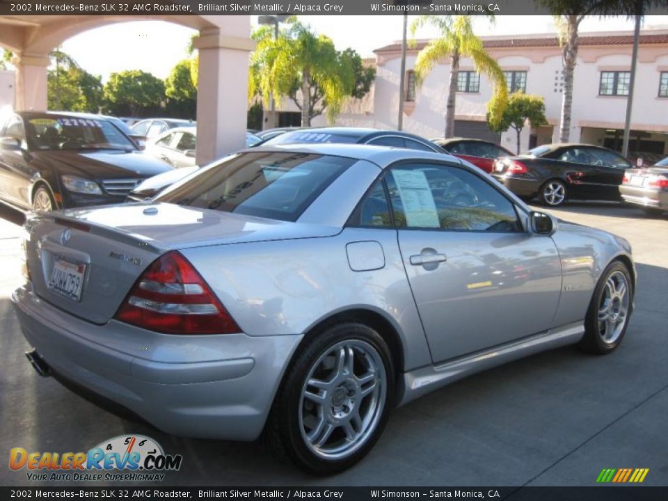 2002 Mercedes-Benz SLK 32 AMG Roadster Brilliant Silver Metallic / Alpaca Grey Photo #2