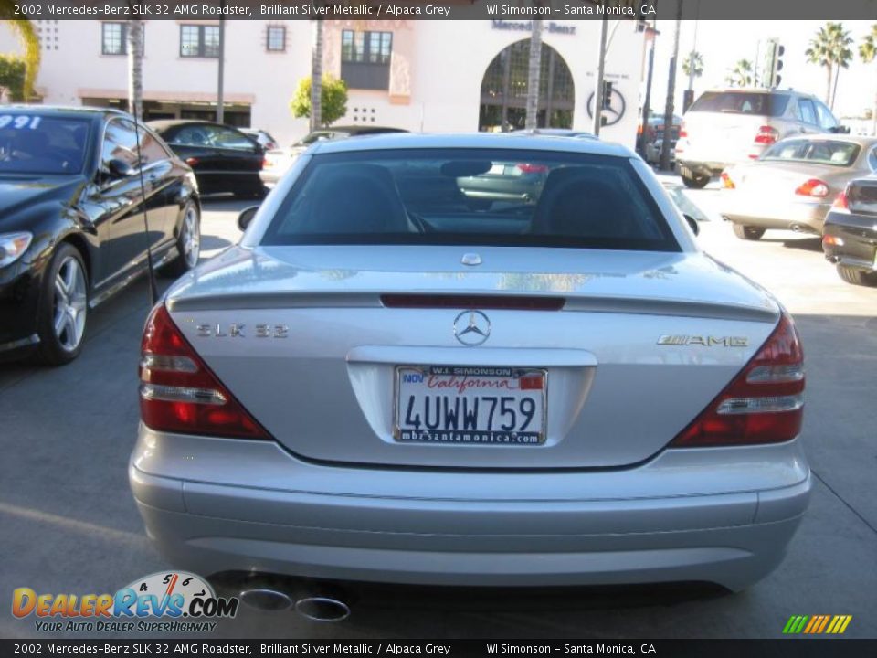 2002 Mercedes-Benz SLK 32 AMG Roadster Brilliant Silver Metallic / Alpaca Grey Photo #3