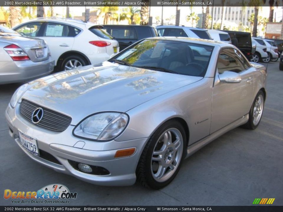 2002 Mercedes-Benz SLK 32 AMG Roadster Brilliant Silver Metallic / Alpaca Grey Photo #7