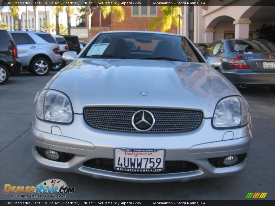 2002 Mercedes-Benz SLK 32 AMG Roadster Brilliant Silver Metallic / Alpaca Grey Photo #8