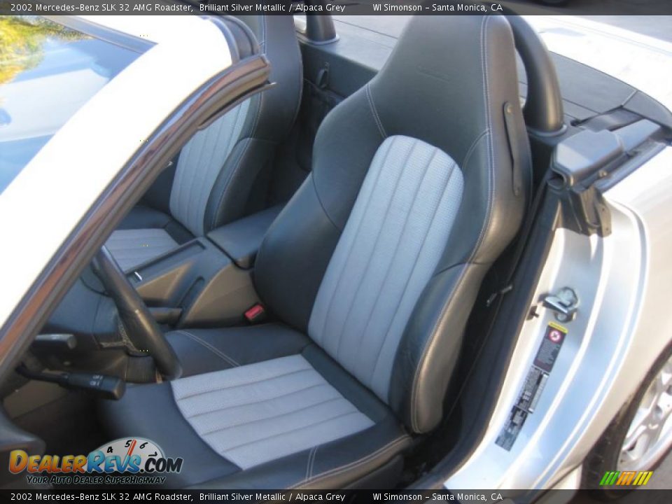 Alpaca Grey Interior - 2002 Mercedes-Benz SLK 32 AMG Roadster Photo #18