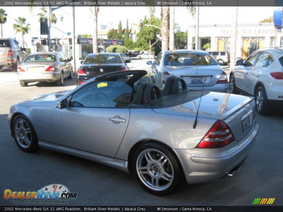 2002 Mercedes-Benz SLK 32 AMG Roadster Brilliant Silver Metallic / Alpaca Grey Photo #21