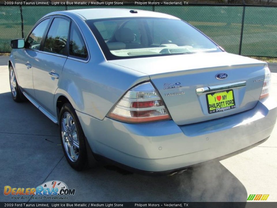 2009 Ford Taurus Limited Light Ice Blue Metallic / Medium Light Stone Photo #5
