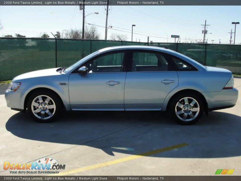 2009 Ford Taurus Limited Light Ice Blue Metallic / Medium Light Stone Photo #6