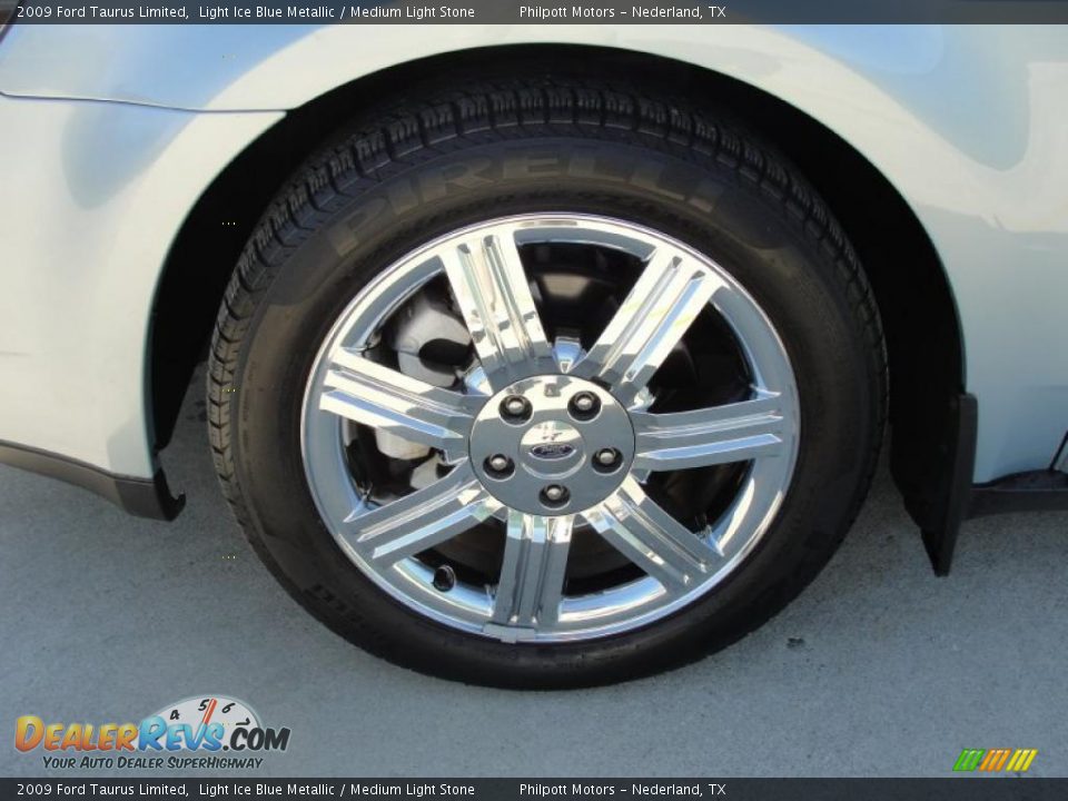 2009 Ford Taurus Limited Light Ice Blue Metallic / Medium Light Stone Photo #13