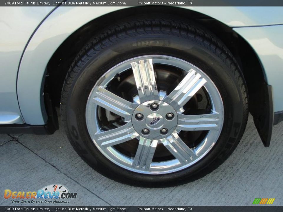 2009 Ford Taurus Limited Light Ice Blue Metallic / Medium Light Stone Photo #14
