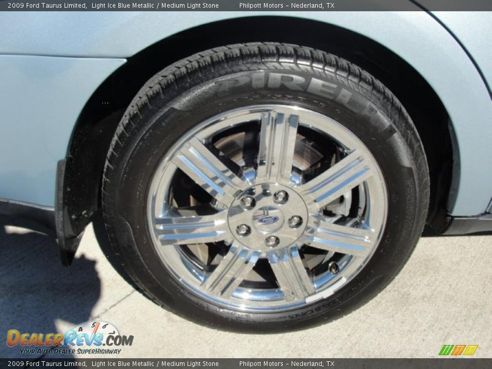 2009 Ford Taurus Limited Light Ice Blue Metallic / Medium Light Stone Photo #15