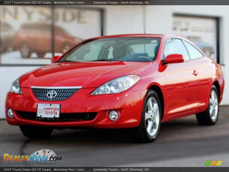 2004 Toyota Solara SLE V6 Coupe Absolutely Red / Ivory Photo #2