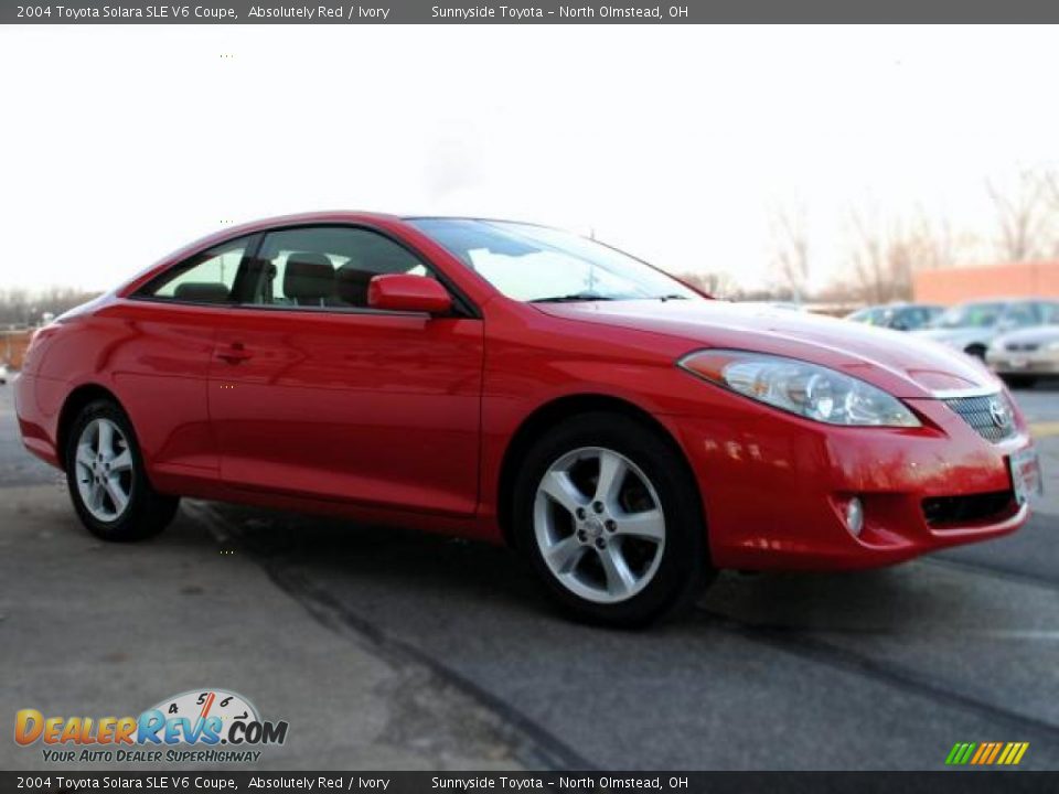 2004 Toyota Solara SLE V6 Coupe Absolutely Red / Ivory Photo #4