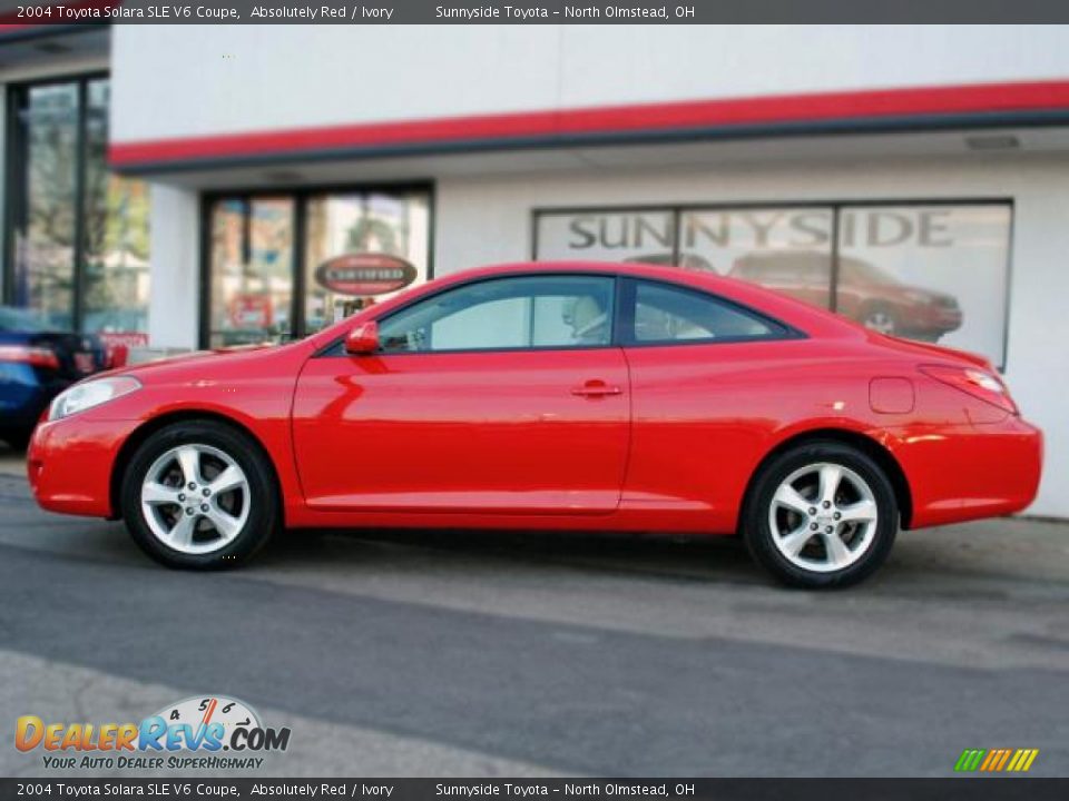 2004 Toyota Solara SLE V6 Coupe Absolutely Red / Ivory Photo #5