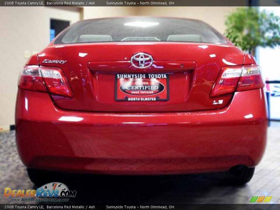 2008 Toyota Camry LE Barcelona Red Metallic / Ash Photo #6