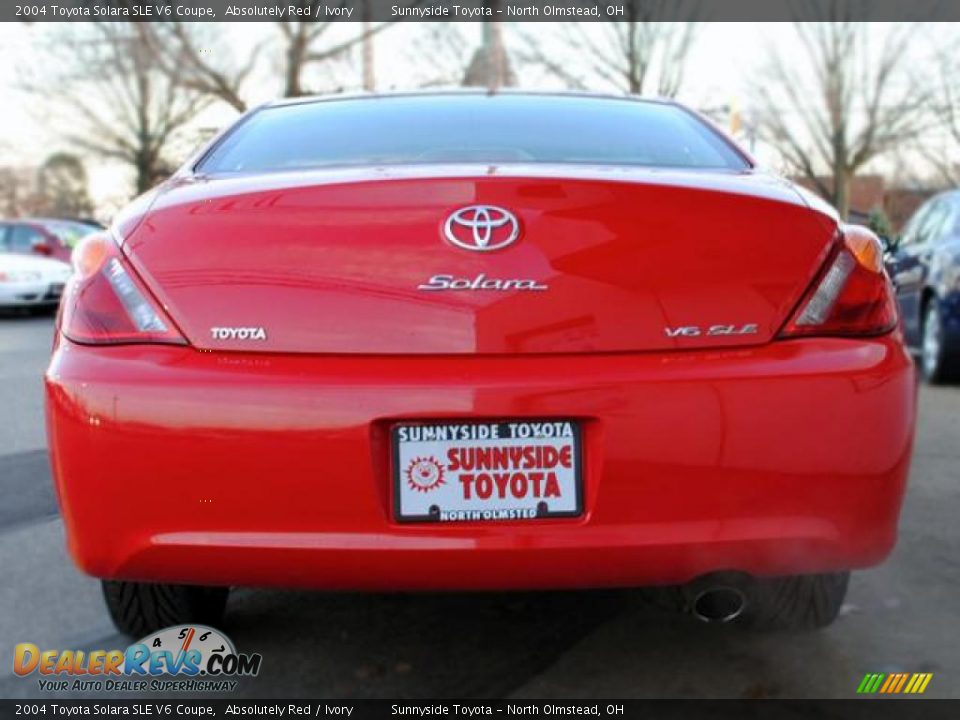 2004 Toyota Solara SLE V6 Coupe Absolutely Red / Ivory Photo #7