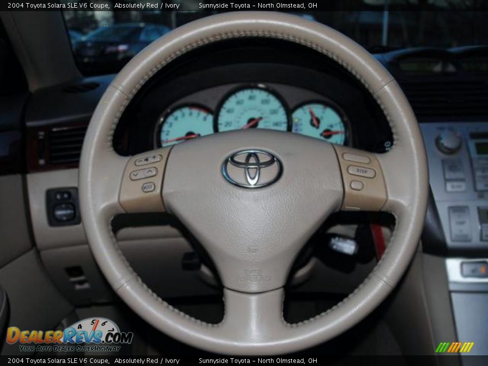 2004 Toyota Solara SLE V6 Coupe Steering Wheel Photo #14