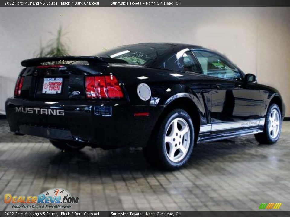 2002 Ford Mustang V6 Coupe Black / Dark Charcoal Photo #5