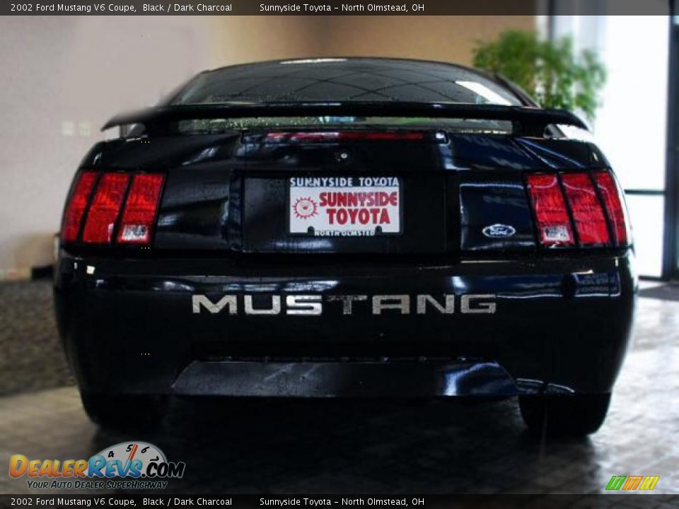 2002 Ford Mustang V6 Coupe Black / Dark Charcoal Photo #6