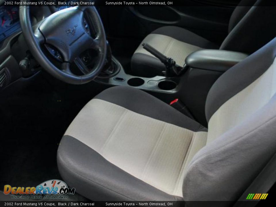 2002 Ford Mustang V6 Coupe Black / Dark Charcoal Photo #8