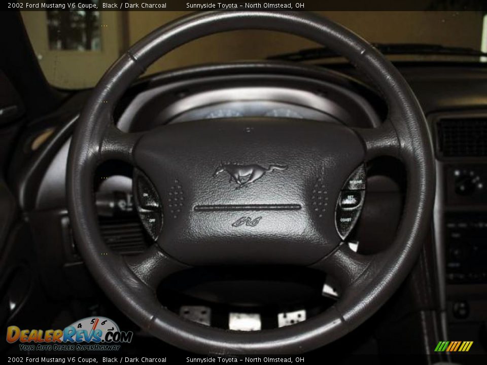 2002 Ford Mustang V6 Coupe Black / Dark Charcoal Photo #11