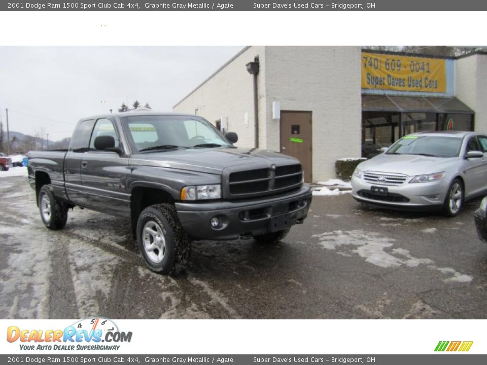 2001 Dodge Ram 1500 Sport Club Cab 4x4 Graphite Gray Metallic / Agate Photo #1