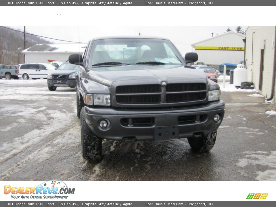 2001 Dodge Ram 1500 Sport Club Cab 4x4 Graphite Gray Metallic / Agate Photo #3