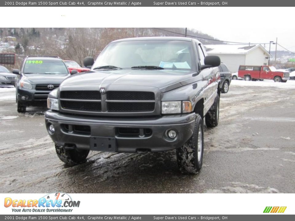 2001 Dodge Ram 1500 Sport Club Cab 4x4 Graphite Gray Metallic / Agate Photo #4