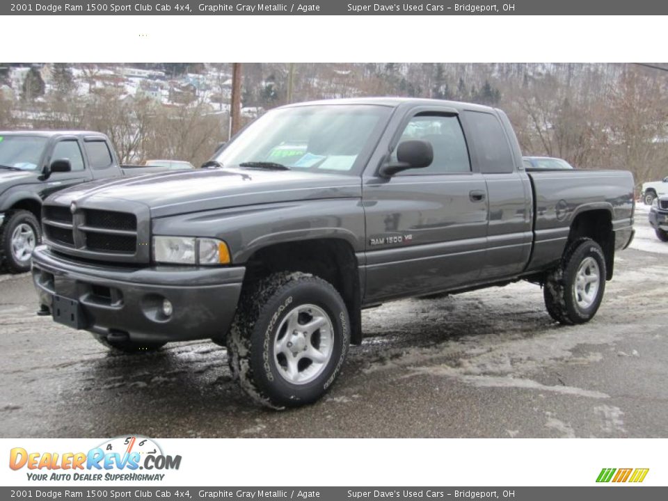 2001 Dodge Ram 1500 Sport Club Cab 4x4 Graphite Gray Metallic / Agate Photo #5