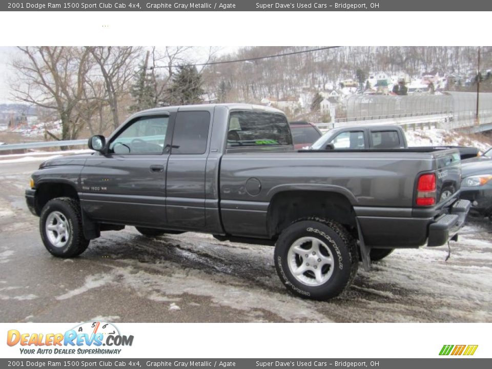 2001 Dodge Ram 1500 Sport Club Cab 4x4 Graphite Gray Metallic / Agate Photo #7