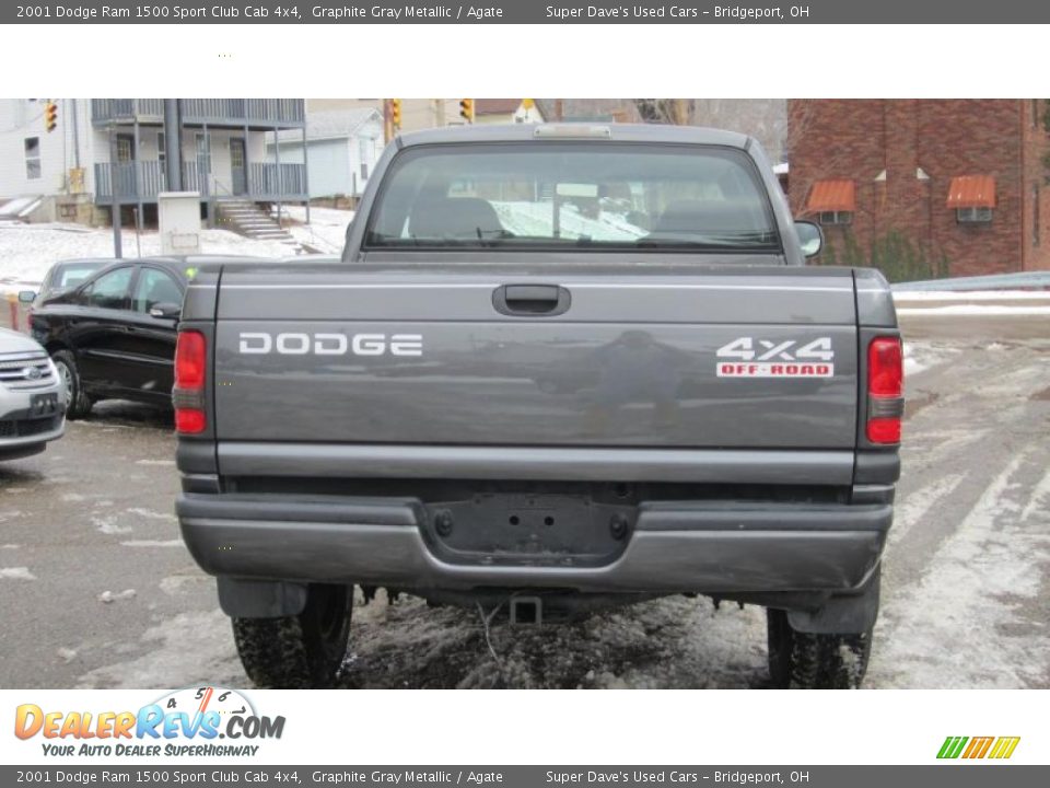 2001 Dodge Ram 1500 Sport Club Cab 4x4 Graphite Gray Metallic / Agate Photo #9