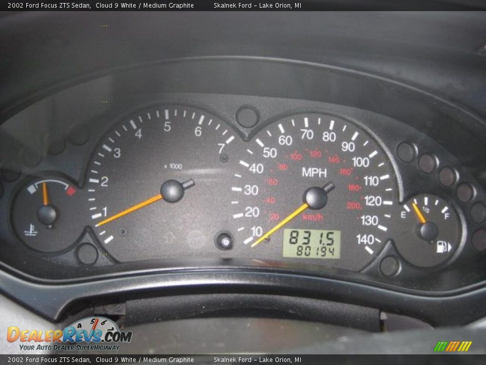 2002 Ford Focus ZTS Sedan Gauges Photo #23