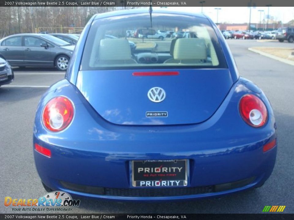2007 Volkswagen New Beetle 2.5 Coupe Laser Blue / Cream Photo #5