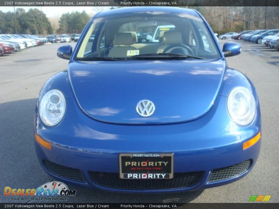2007 Volkswagen New Beetle 2.5 Coupe Laser Blue / Cream Photo #9