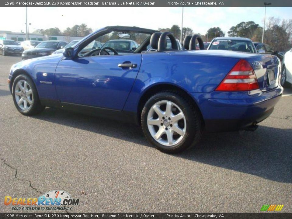 1998 Mercedes-Benz SLK 230 Kompressor Roadster Bahama Blue Metallic / Oyster Photo #4