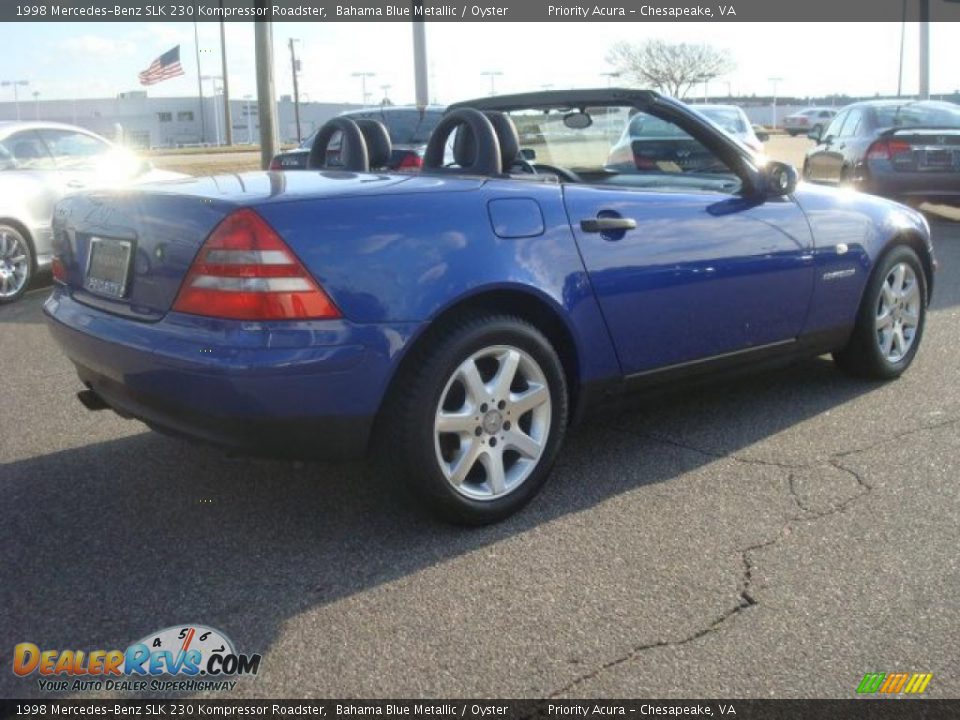 1998 Mercedes-Benz SLK 230 Kompressor Roadster Bahama Blue Metallic / Oyster Photo #5