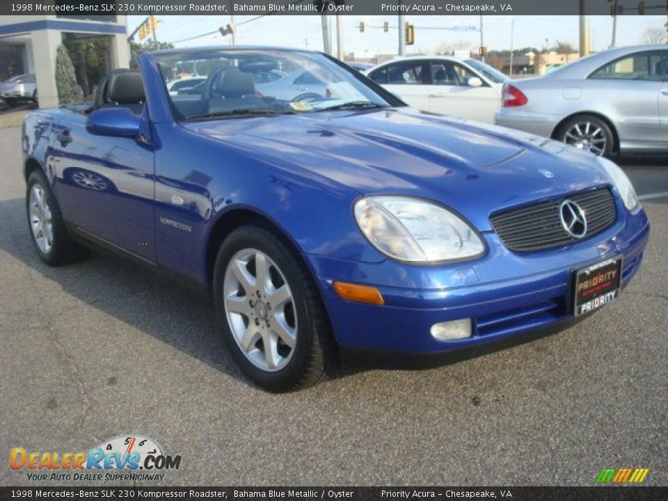 1998 Mercedes-Benz SLK 230 Kompressor Roadster Bahama Blue Metallic / Oyster Photo #7