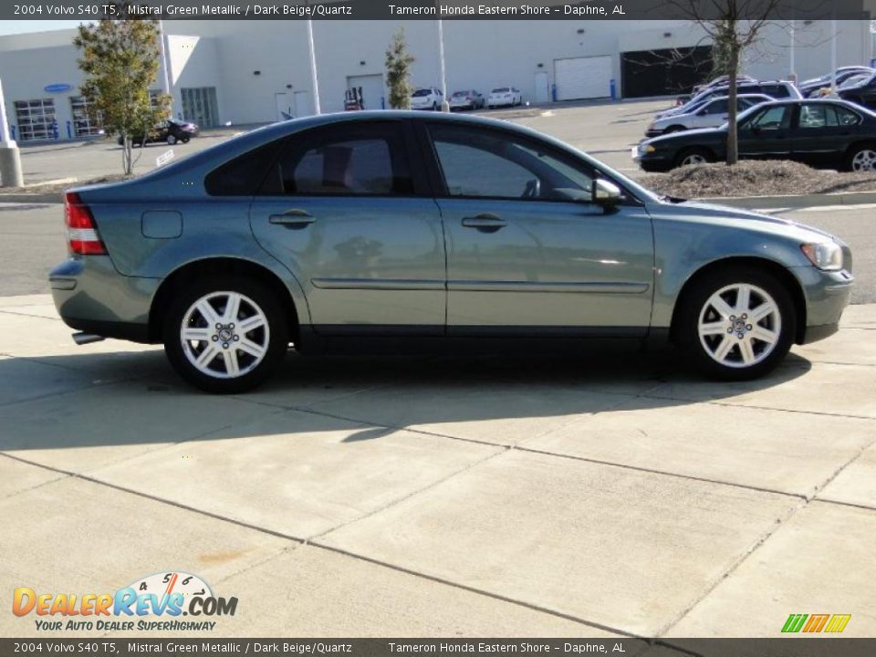 2004 Volvo S40 T5 Mistral Green Metallic / Dark Beige/Quartz Photo #4