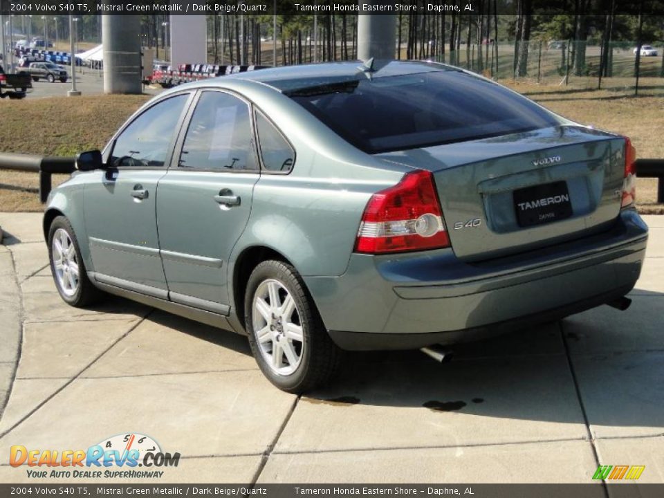 2004 Volvo S40 T5 Mistral Green Metallic / Dark Beige/Quartz Photo #6