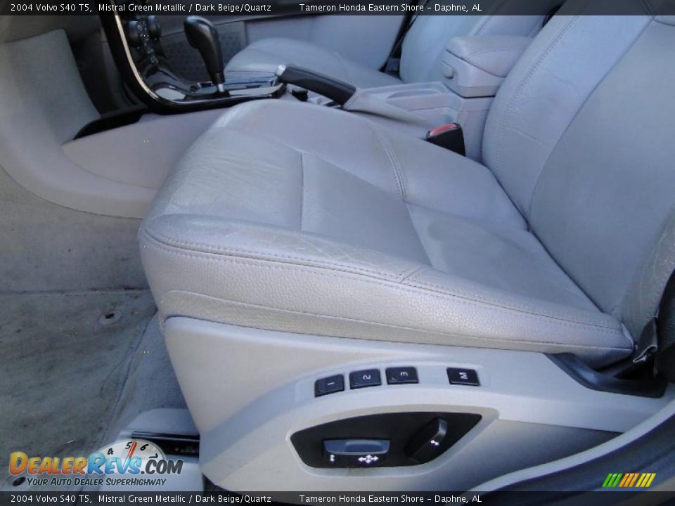 2004 Volvo S40 T5 Mistral Green Metallic / Dark Beige/Quartz Photo #13