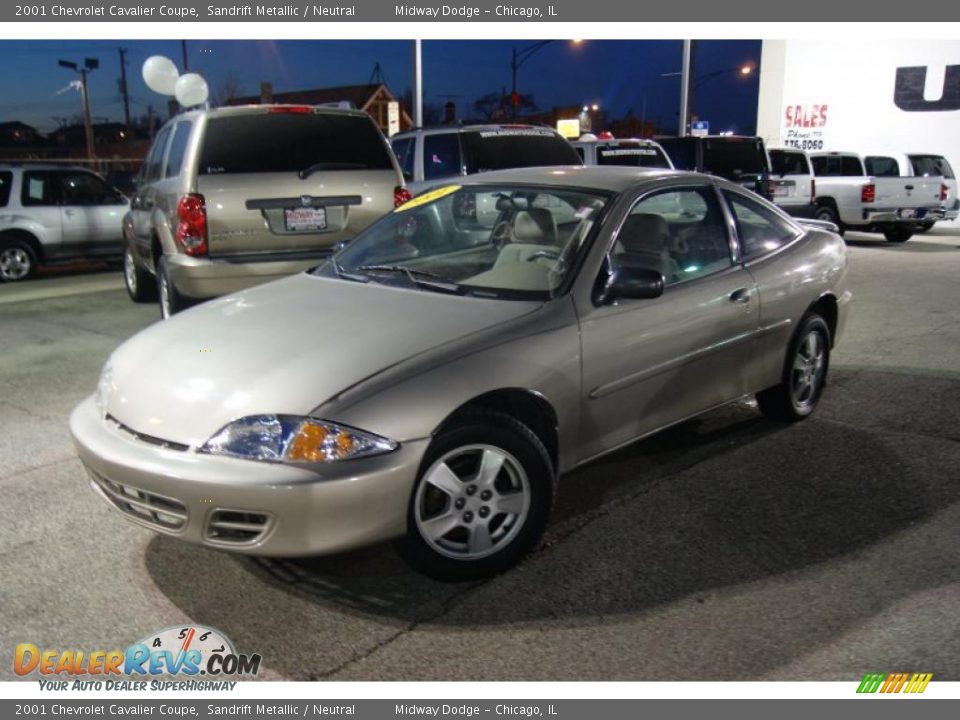 2001 Chevrolet Cavalier Coupe Sandrift Metallic / Neutral Photo #2
