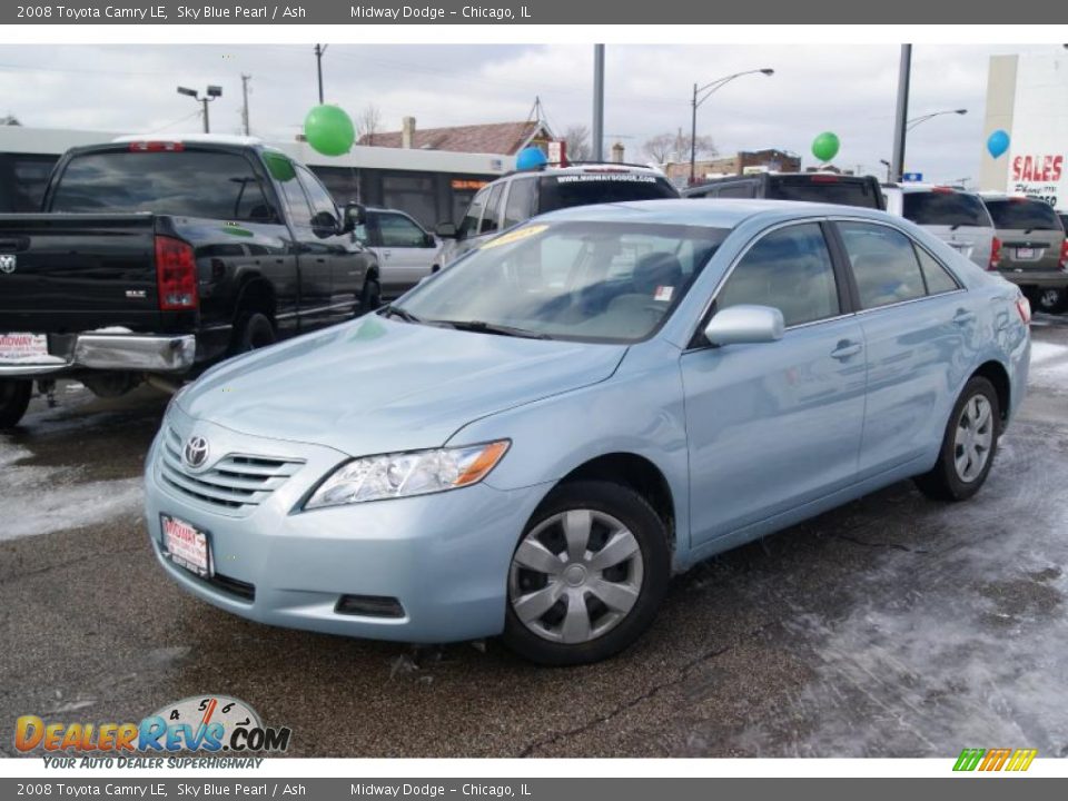 2008 Toyota Camry LE Sky Blue Pearl / Ash Photo #2
