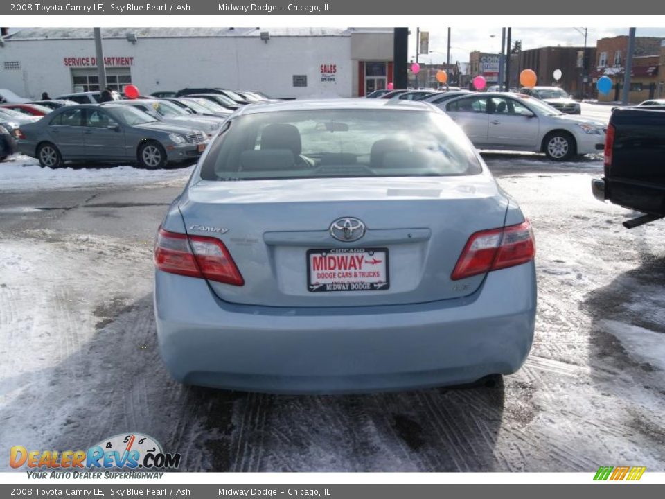 2008 Toyota Camry LE Sky Blue Pearl / Ash Photo #3