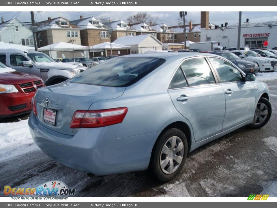 2008 Toyota Camry LE Sky Blue Pearl / Ash Photo #4