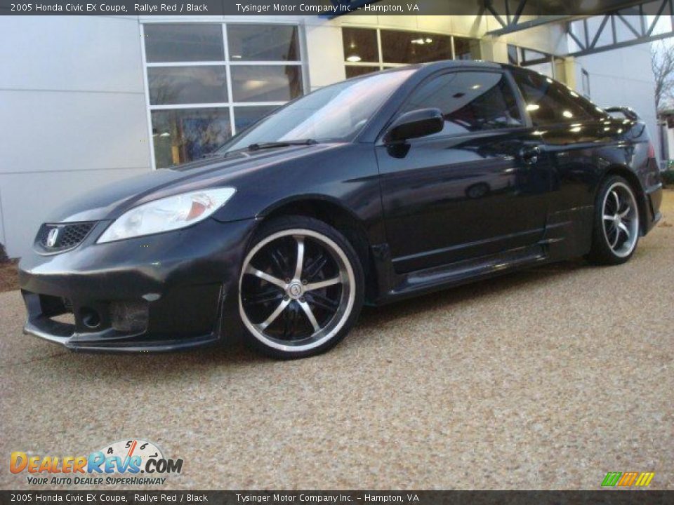 2005 Honda Civic EX Coupe Rallye Red / Black Photo #2