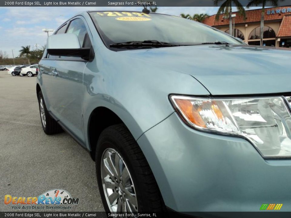 2008 Ford Edge SEL Light Ice Blue Metallic / Camel Photo #2