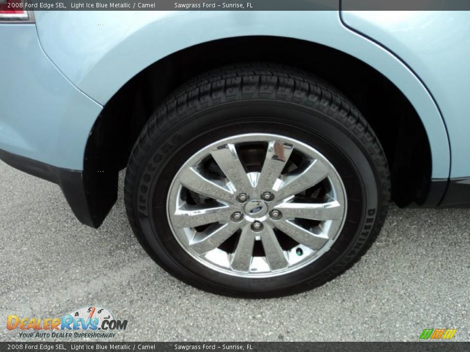 2008 Ford Edge SEL Light Ice Blue Metallic / Camel Photo #4