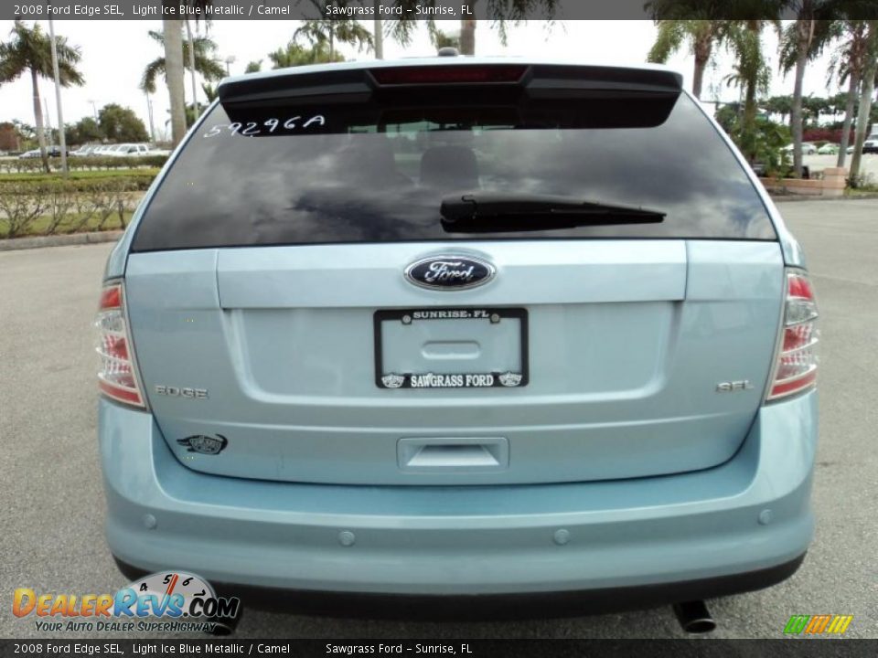 2008 Ford Edge SEL Light Ice Blue Metallic / Camel Photo #7