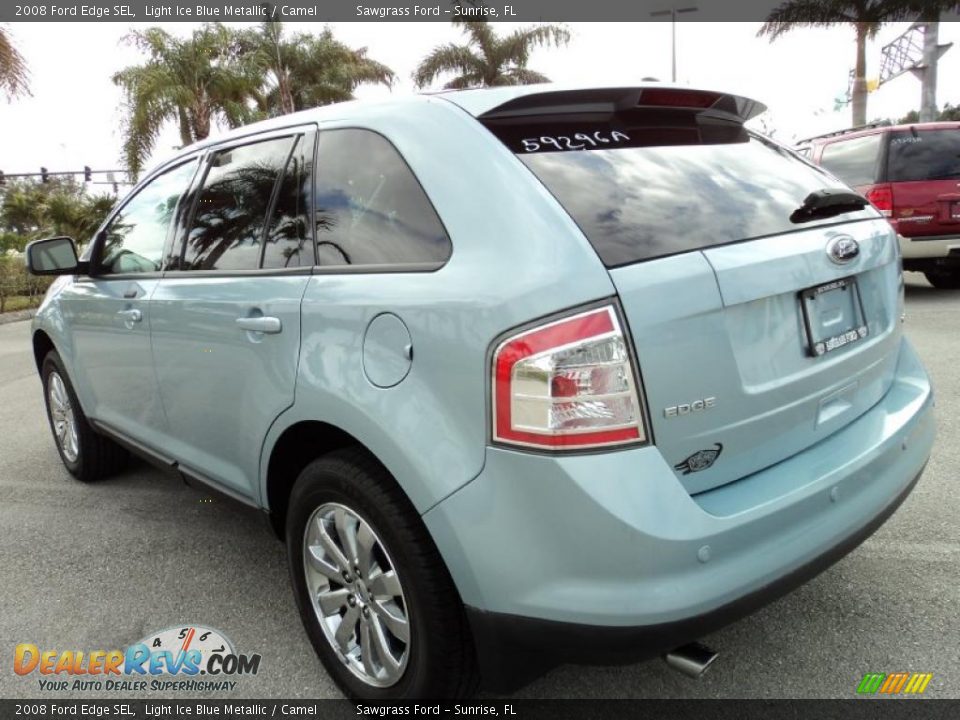 2008 Ford Edge SEL Light Ice Blue Metallic / Camel Photo #9