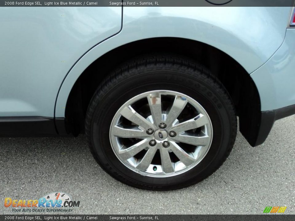 2008 Ford Edge SEL Light Ice Blue Metallic / Camel Photo #11