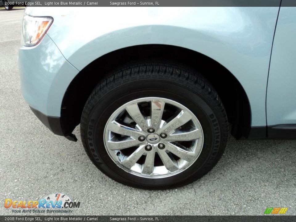 2008 Ford Edge SEL Light Ice Blue Metallic / Camel Photo #12