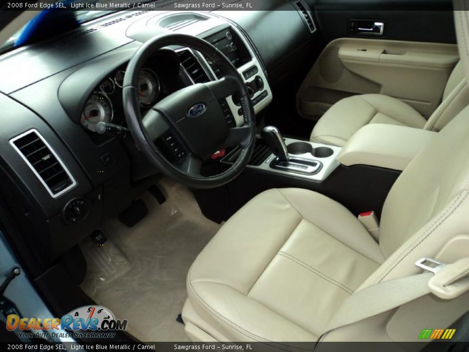 2008 Ford Edge SEL Light Ice Blue Metallic / Camel Photo #16